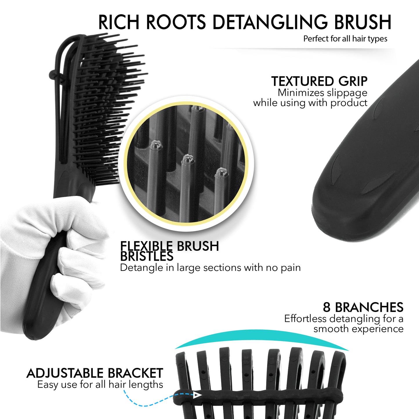 Rich Roots Detangling Brush - Rich Roots LLC